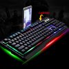 2019 waterproof and dustproof design  LED Rainbow Color Backlight Gaming Game USB Wired Keyboard Mouse Set LOL for Windows 8/7 - Image 2