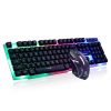 Gaming keyboard Colorful LED Illuminated Backlit USB Wired PC Rainbow Anti-skid and waterproof design Gaming Keyboard Mouse Set - Image 2