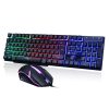 Gaming keyboard Colorful LED Illuminated Backlit USB Wired PC Rainbow Anti-skid and waterproof design Gaming Keyboard Mouse Set - Image 3