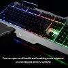 PK-900 Gaming Keyboard RGB Backlight Computer Mechanical Keyboard Feels Keyboards with Mobile Phone Holder Wrist Rest for LOL - Image 12