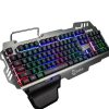 PK-900 Gaming Keyboard RGB Backlight Computer Mechanical Keyboard Feels Keyboards with Mobile Phone Holder Wrist Rest for LOL - Image 9