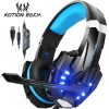 KOTION EACH G9000 PS4 Gaming Headset 3.5mm Bass Headphone Game Earphone With Microphone for PC Laptop Xbox One Mobile Phone