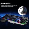 PK-900 Gaming Keyboard RGB Backlight Computer Mechanical Keyboard Feels Keyboards with Mobile Phone Holder Wrist Rest for LOL - Image 3