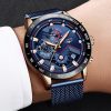 2019 New LIGE Blue Casual Mesh Belt Fashion Quartz Gold Watch Mens Watches Top Brand Luxury Waterproof Clock Relogio Masculino - Image 5