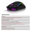 Delux M625 PMW3360 Sensor Gaming Mouse 12000DPI 12000FPS 7 Buttons RGB Back light Optical Wired Mice with Fire Key For FPS Gamer - Image 7