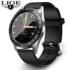 LIGE New Smart Watch IP68 Heart Rate Monitor Fitness Watch Blood Pressure Alarm Clock Pedometer Sports Smart Watch Men Women+Box