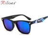 RILIXES Cool Baby Boy Girls Kids Sunglasses Top Fashion Coating Sunglasses Children Sun Glasses