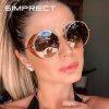 SIMPRECT 2019 Round Steampunk Sunglasses Women Men Fashion Gothic Punk Black Leather Sun Glasses Retro Vintage Brand Sunglass