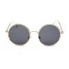 SIMPRECT 2019 Sunglasses Women Retro Round Gradient Metal Sun Glasses Fashion Brand Designer Vintage Lunette De Soleil Femme - Image 3