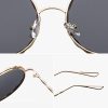 SIMPRECT 2019 Sunglasses Women Retro Round Gradient Metal Sun Glasses Fashion Brand Designer Vintage Lunette De Soleil Femme - Image 5