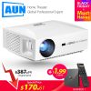 AUN Full HD Projector F30UP, 1920x1080P. Android 6.0 (2G+16G) WIFI, MINI LED Projector for Home Cinema, Support 4K video Beamer