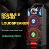 Newmine A1 Portable DJ Player Wireless Bluetooth Outdoor High-power Party LED Light Audio Subwoofer Speakers Support Computer - Image 5