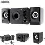 SADA D-205 Newest Full Range 3D Stereo Subwoofer 100% Bass PC Speaker Portable Music DJ USB Computer Speakers for Laptop TV