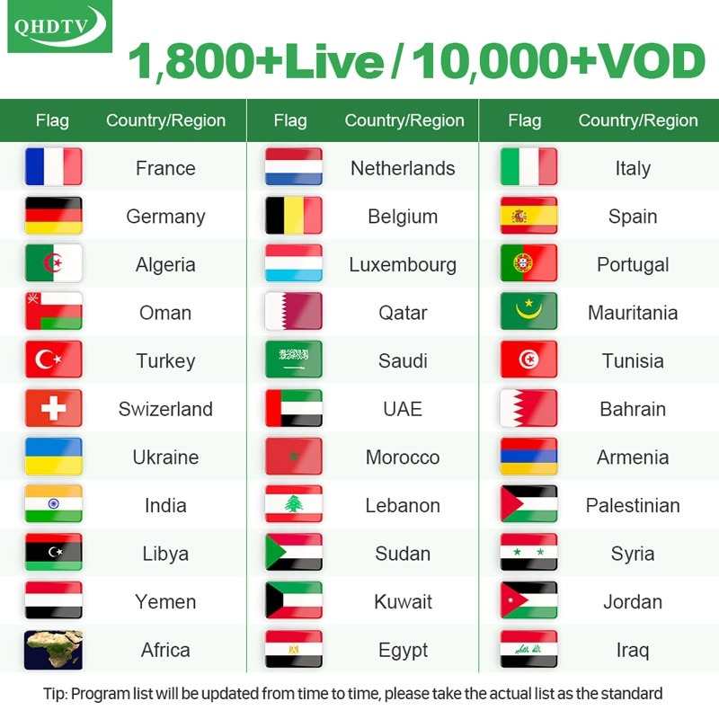 Leadcool IPTV Arabic TV Box Android 1 Year Belgium Dutch Arabic