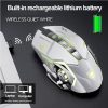 3500DPI Wireless Charging Gaming Mouse 2.4Ghz Backlight Mechanical Mute Optical Mouse 6 Button Adjustable DPI for Pc Laptop