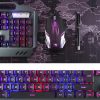 Waterproof Mechanical Rainbow Backlit Multi Shortcuts Gaming Keyboard 3200 DPI Optical Mice Mouse Pad Set with Pen Phone Holder - Image 4