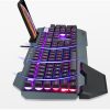 Waterproof Mechanical Rainbow Backlit Multi Shortcuts Gaming Keyboard 3200 DPI Optical Mice Mouse Pad Set with Pen Phone Holder - Image 5