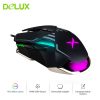 Delux M628 Computer Gaming Mouse 9 Buttons 16000DPI RGB Optical Wired Gamer Mause Both Hands PC Mice with Weight Set For Gamer